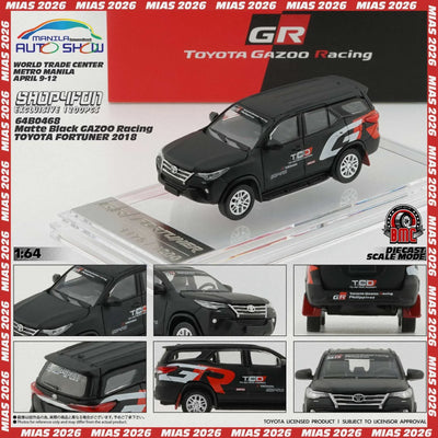 BMC Gazoo Racing Toyota Fortuner 2018 Matte Black Limited Edition 1:64 Scale Diecast Model