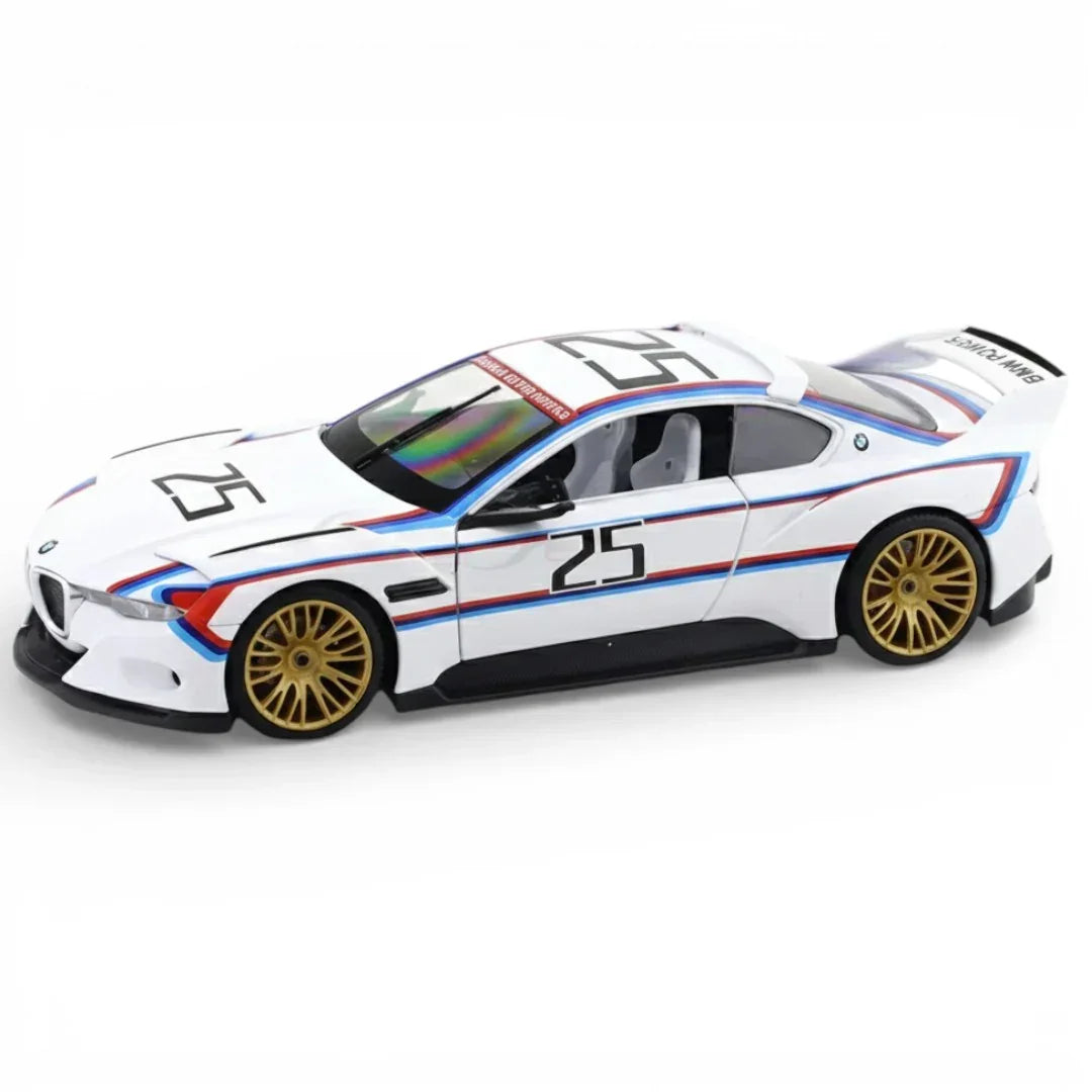 Premium scale diecast model car  – BMW 3.0 CSL, 1:32 Scale (White) Collectible