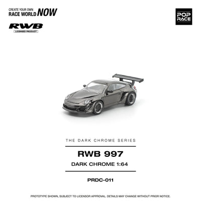 *PRE-ORDER* RWB 997, 1:64 Scale (Dark Chrome) - Pop Race