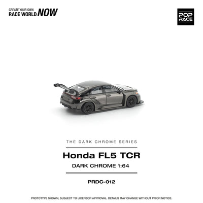 POPRACE Honda Civic FL5 TCR Dark Chrome 1:64 Scale Diecast Model (Pre-Order)