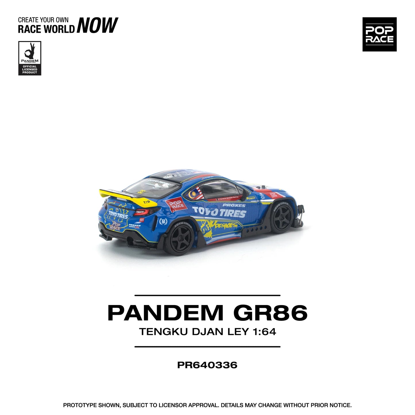 POPRACE Pandem GR86 Tengku Djan Ley 1:64 Scale Diecast Model (Pre-Order)