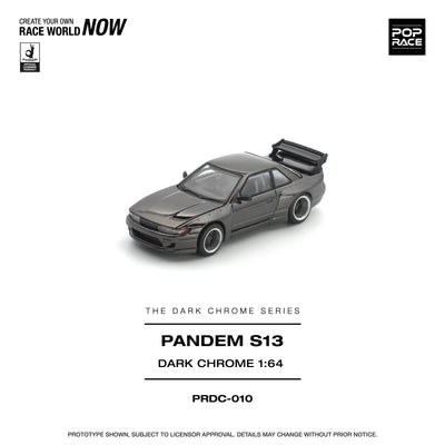 *PRE-ORDER* Pandem S13, 1:64 Scale (Dark Chrome) - Pop Race