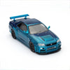 INNO64 Nissan Skyline GT-R R34 CLDC Magazine Edition Chrome Blue 1:64 Scale Diecast Model (Pre-Order)