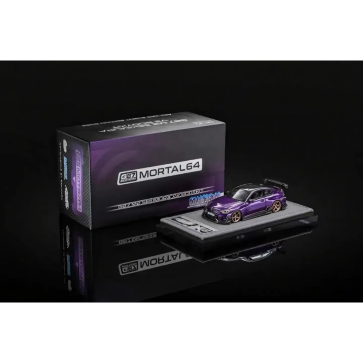 BMW G87 M2 Sekimura V2 Midnight Purple by Mortal – 1:64 scale, view 1