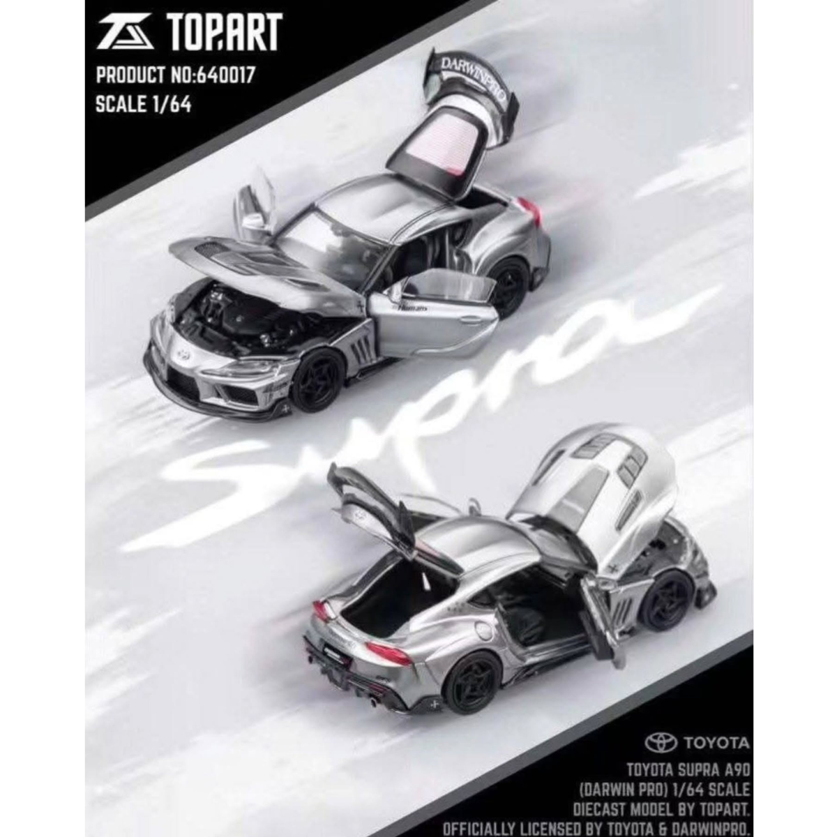 DarwinPro 66G WBK Supra A90 Liquid Silver (Limited to 1000units), 1:64 Scale by TOP ART – view 2