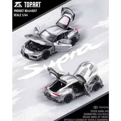 DarwinPro 66G WBK Supra A90 Liquid Silver (Limited to 1000units), 1:64 Scale by TOP ART – view 2