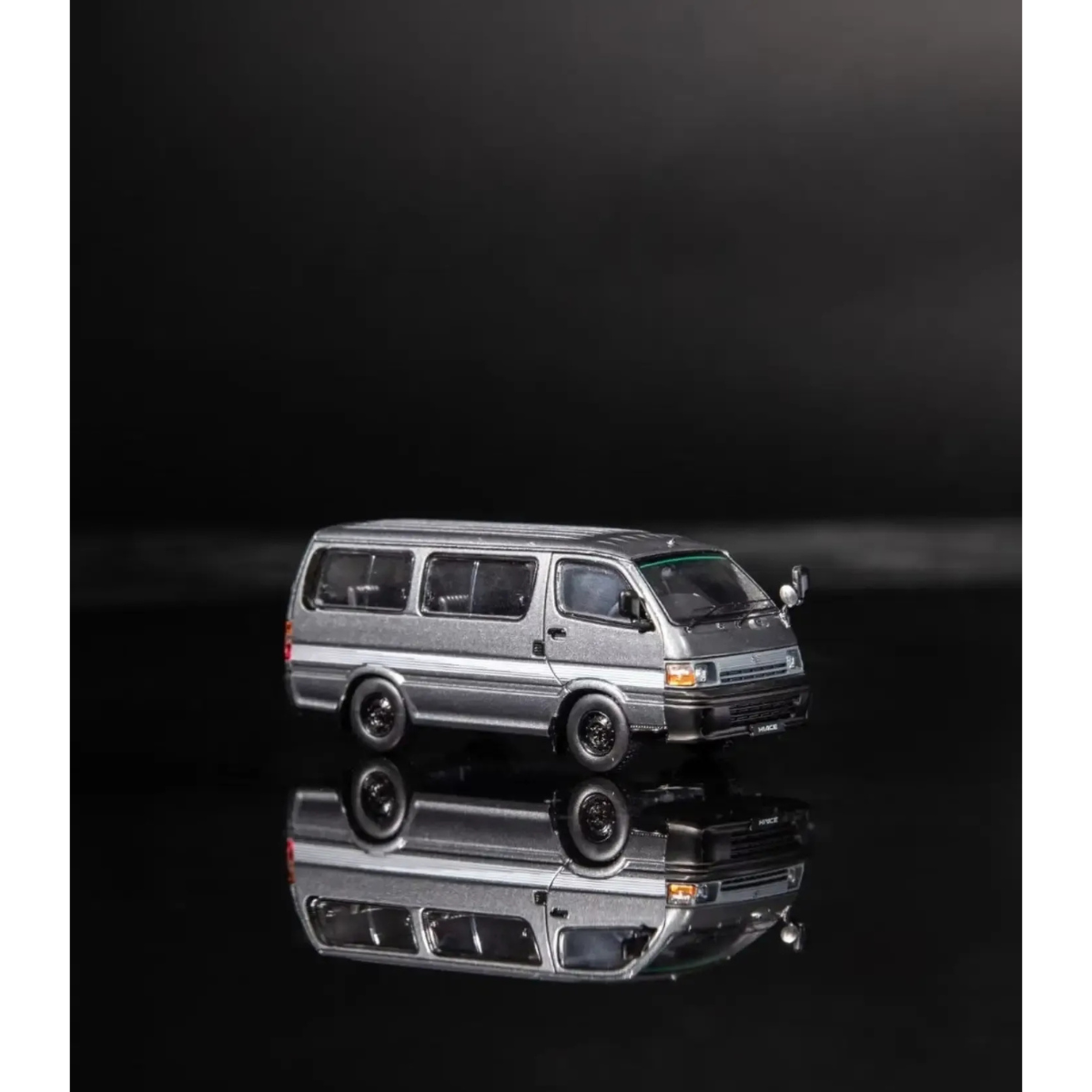 Toyota Hiace H100 Grey White Details by Model 1 – 1:64 scale, view 3