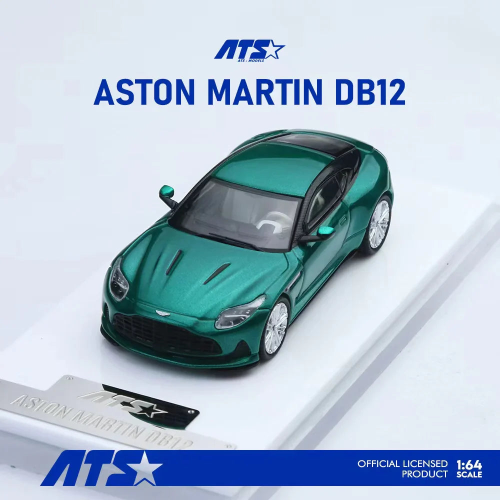 Pre-Order -Time Micro Aston Martin DB12 Metallic Green 1:64 Scale Diecast Model