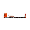 PRE-ORDER Time Micro Mercedes-Benz Flatbed Transport Trailer Orange 1:64 Scale Diecast Model