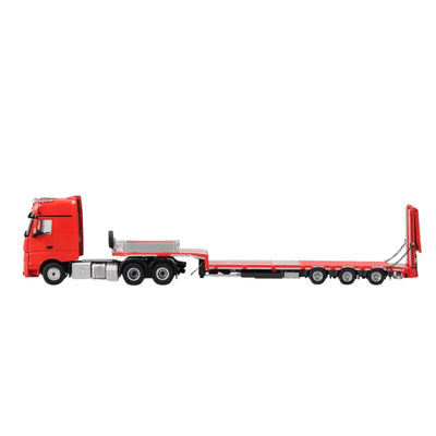 PRE-ORDER Time Micro Mercedes-Benz Flatbed Hauler Trailer Red 1:64 Scale Diecast Model