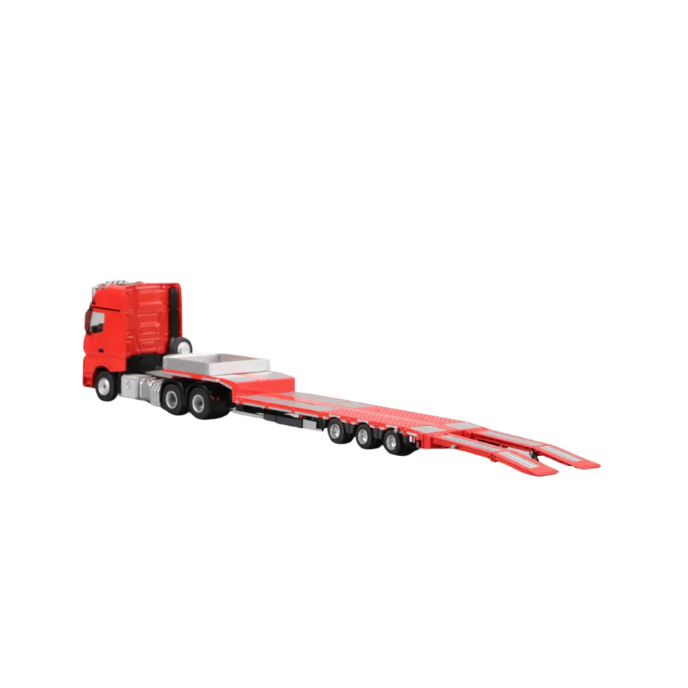 PRE-ORDER Time Micro Mercedes-Benz Flatbed Hauler Trailer Red 1:64 Scale Diecast Model