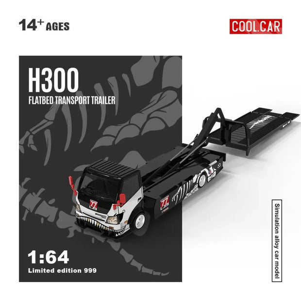 Cool Car CC-H300 Flatbed Transport Trailer – Dinoco No. 77, 1:64 Scale