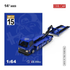 Premium scale diecast model car  – Hino H300 Transport Trailer, 1:64 Scale (Blue) Collectible