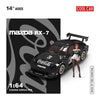PRE-ORDER Time Micro CC Mazda RX-7 Black Coke Figure Edition 1:64 Scale Diecast Model