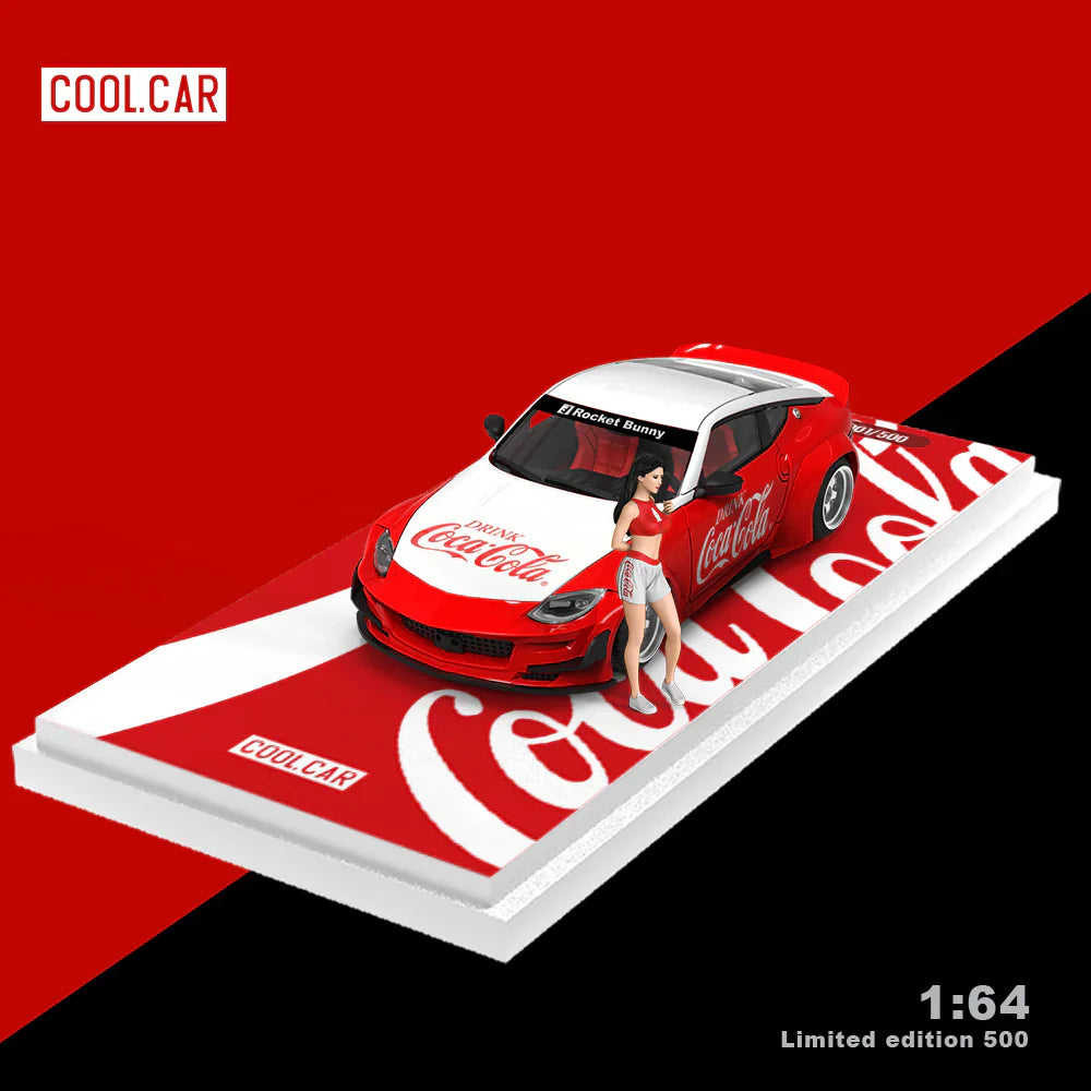 PRE-ORDER Time Micro CC Nissan 400Z Red & White Cola Limited Doll Edition 500 pcs 1:64 Scale Diecast Model