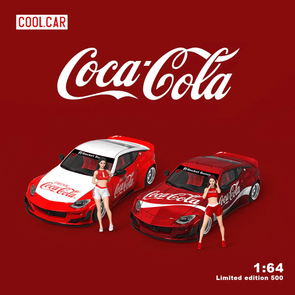 PRE-ORDER Time Micro CC Nissan 400Z Red & White Cola Limited Doll Edition 500 pcs 1:64 Scale Diecast Model