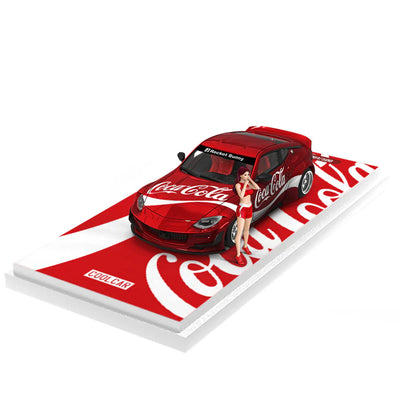 PRE-ORDER Time Micro CC Nissan 400Z Metallic Red Cola Figure Version 1:64 Scale Diecast Model