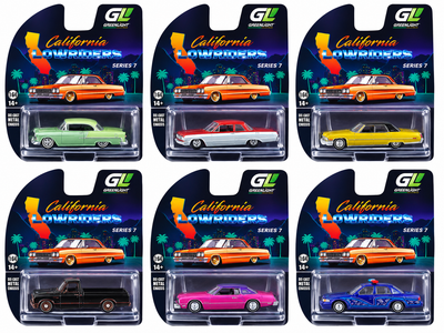 California Lowriders Series 7 (6 pack assortment), 1:64 Scale by GreenLight - 1:64 scale, view 1