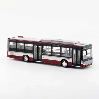95 Creative Culture Standard City Bus Maroon & Grey 1:110 Scale Diecast Model