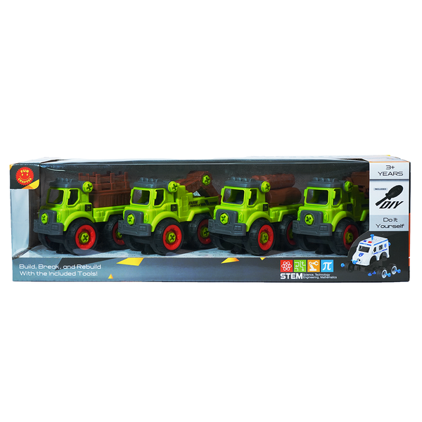 FC24 DIY Puzzle Farmer Car Toy Set – Pack of 4