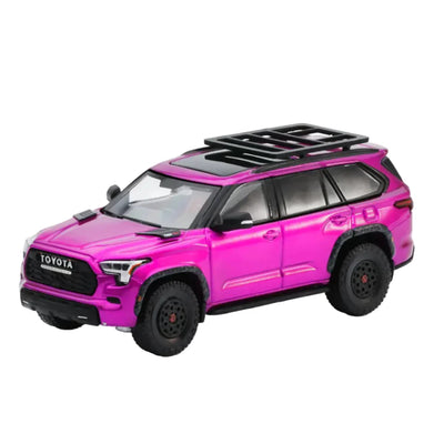 GCD Toyota Sequoia TRD PRO LHD Chrome Purple 1:64 Scale Diecast Model