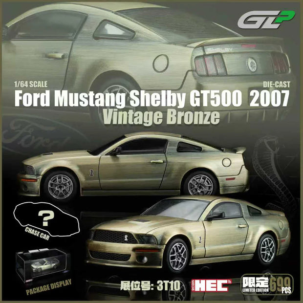 HEC 2026 GreenLight Ford Mustang Shelby GT500 Limited Edition 2007 Vintage Bronze 1:64 Scale Diecast Model