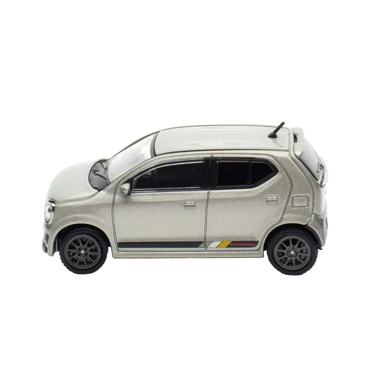 Suzuki Alto Works (HA36S), 1:64 Scale (Silver)