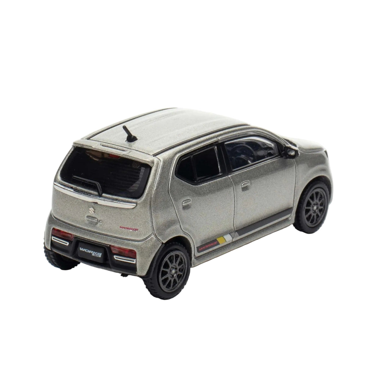 Suzuki Alto Works (HA36S), 1:64 Scale (Silver)