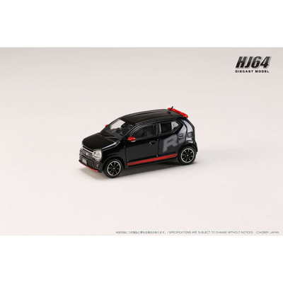 Suzuki Alto Turbo RS (HA36S) RS Decal Tune, 1:64 Scale (Black)