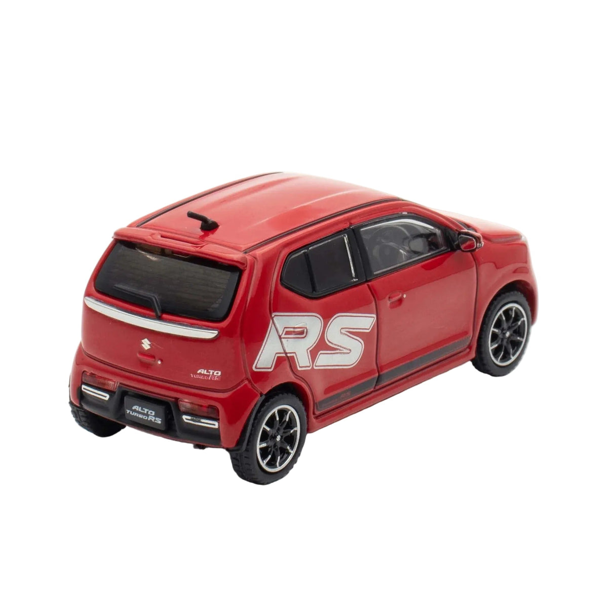 Suzuki Alto Turbo RS (HA36S) RS Decal Tune, 1:64 Scale (Pure Red)