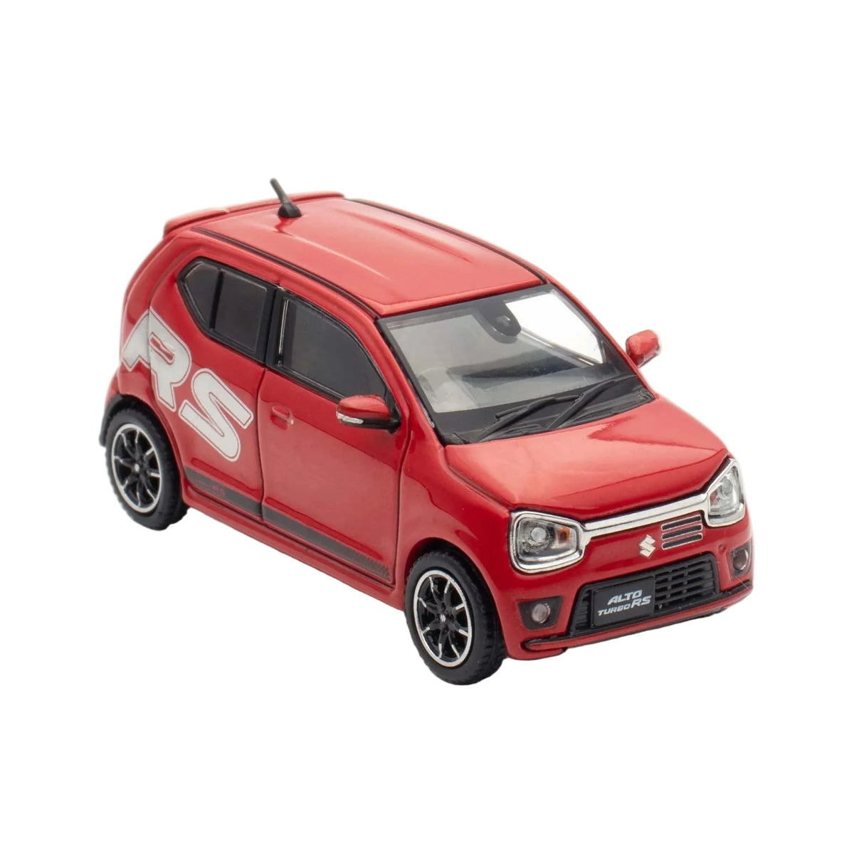 Suzuki Alto Turbo RS (HA36S) RS Decal Tune, 1:64 Scale (Pure Red)