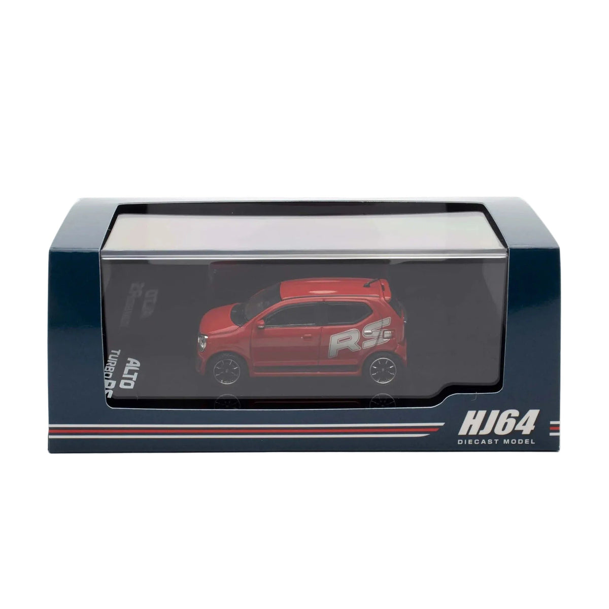 Suzuki Alto Turbo RS (HA36S) RS Decal Tune, 1:64 Scale (Pure Red)