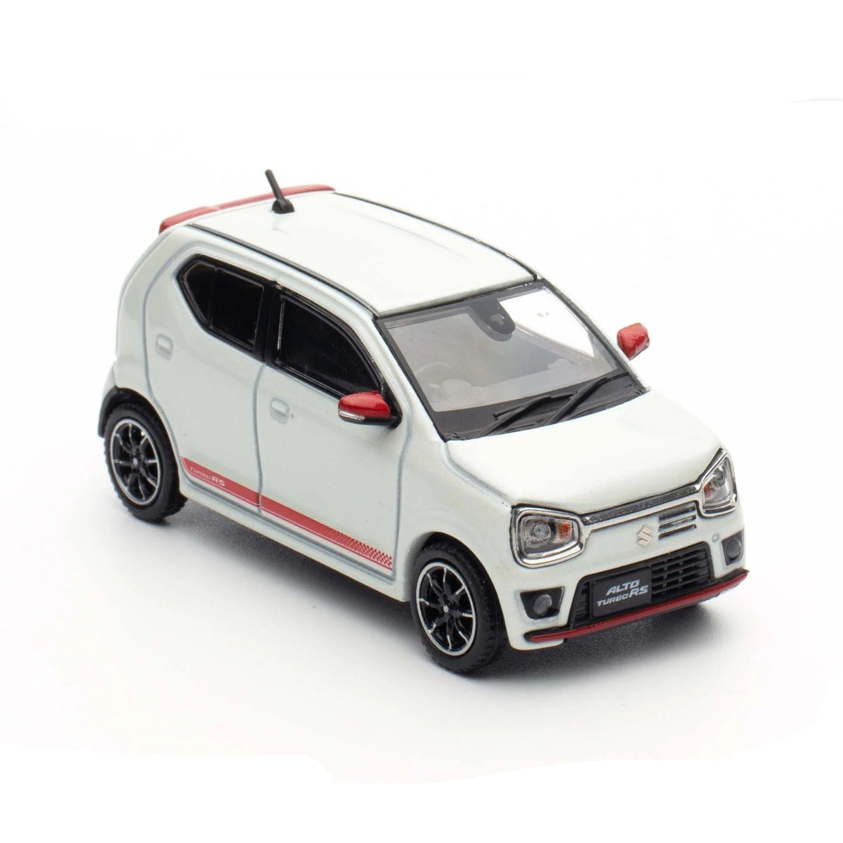 Suzuki Alto Turbo RS (HA36S) RS Decal Tune, 1:64 Scale (Pearl White)