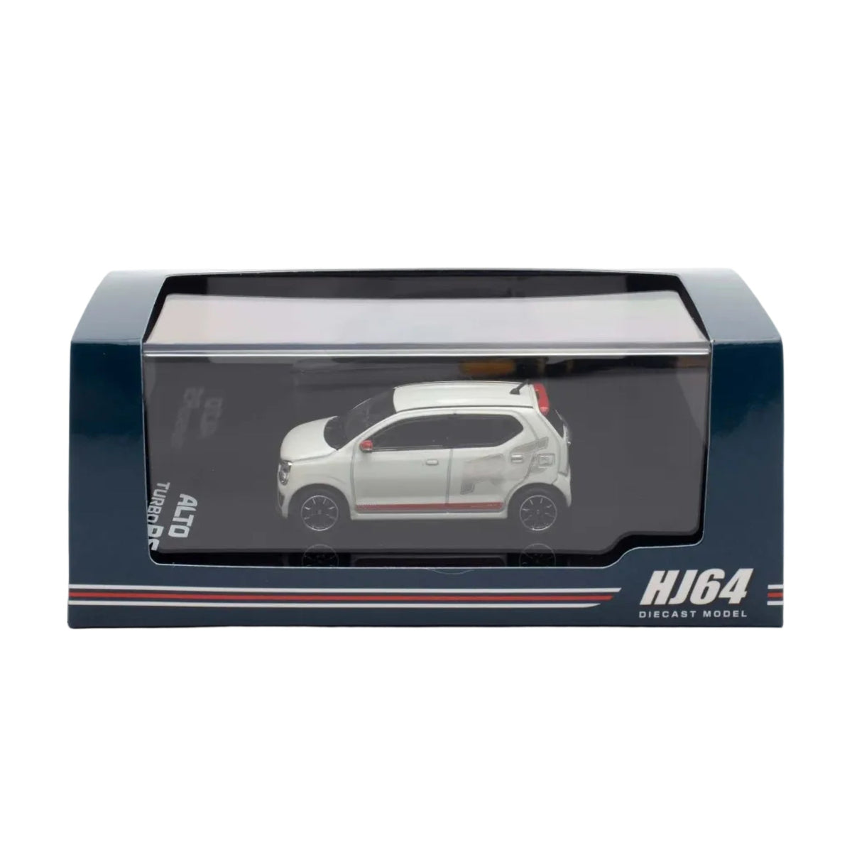 Suzuki Alto Turbo RS (HA36S) RS Decal Tune, 1:64 Scale (Pearl White)
