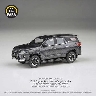 *PRE-ORDER* PARA64 Toyota Fortuner 2023, 1:64 Scale (Grey Metallic)