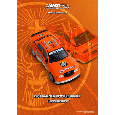 Mercedes Pandem Rocket Bunny 190E Jagermeister, 1:64 Scale