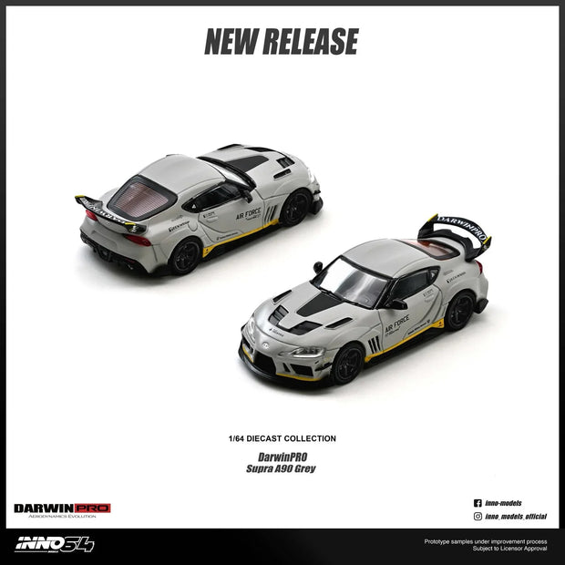 INNO64 Toyota Supra A90 Darwin Pro Matte Grey 1:64 Scale Diecast Model (Pre-Order)