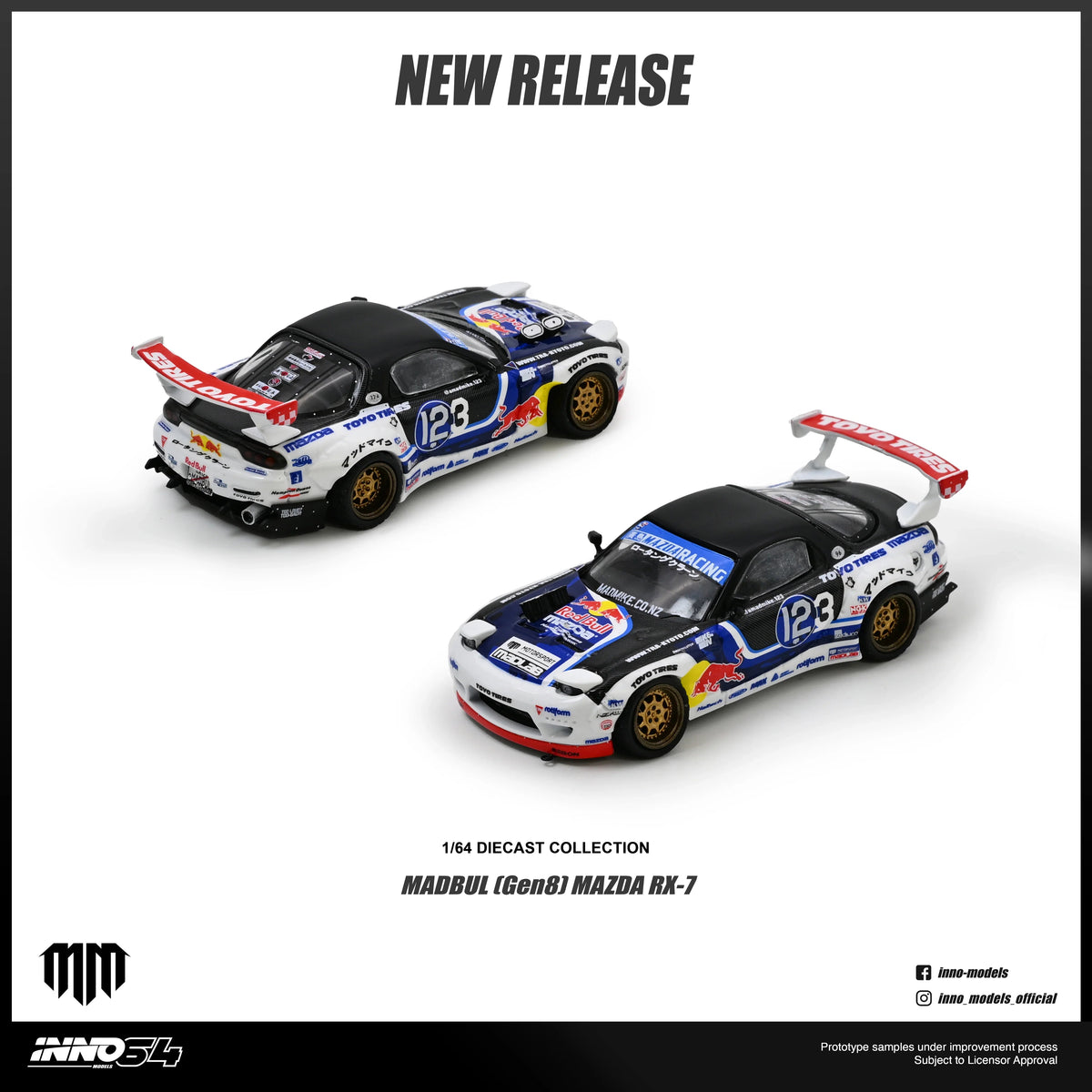 *PRE-ORDER* Mazda RX-7 MAD Mike "Madbul Gen8", 1:64 Scale