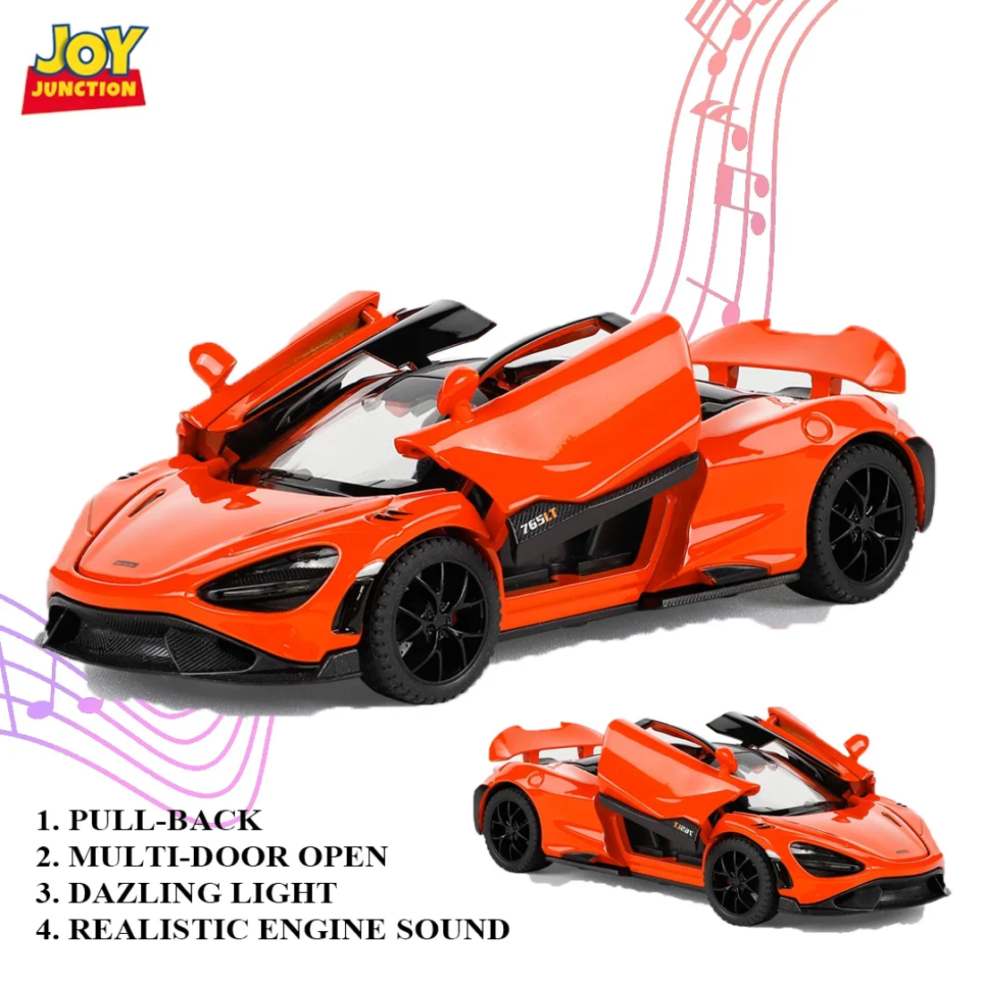 McLaren 765LT (Orange) by Joy Junction, 1:32 scale, view 2