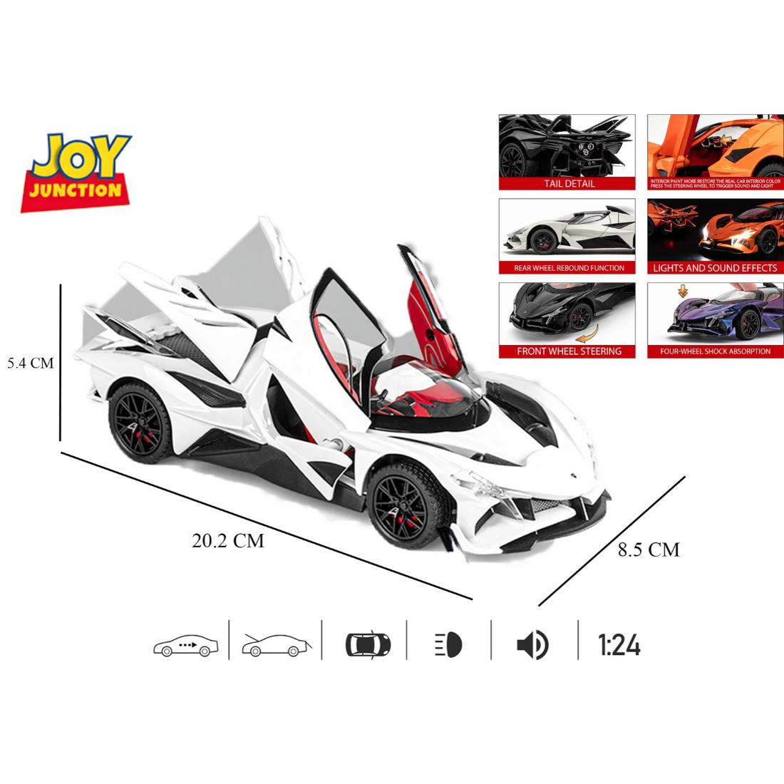 Apollo EVO (White) by Joy Junction, 1:24 scale, view 3
