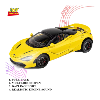McLaren 720s Convertible Version (Yellow) by Joy Junction, 1:24 scale, view 2