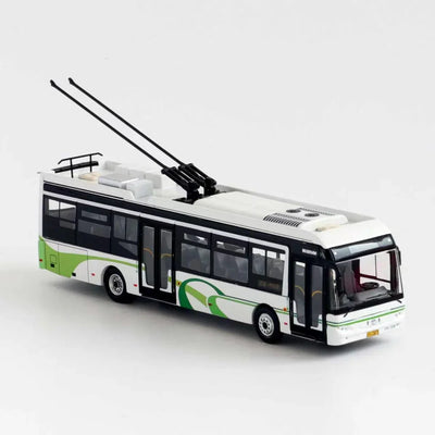 95 Creative Culture City Bus Green & White 1:110 Scale Diecast Model