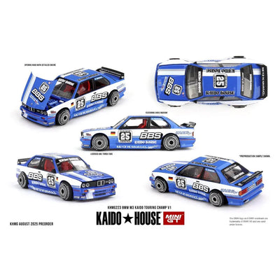 MINI GT BMW M3 Kaido Touring Champ V1, 1:64 Scale (Blue)