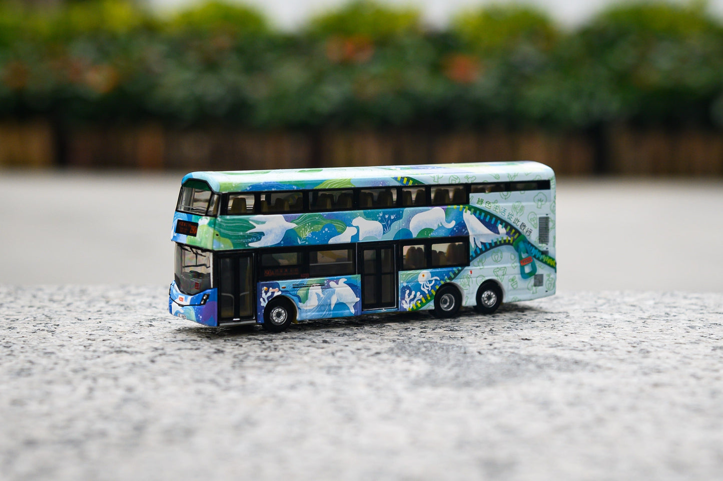 TINY KMB Volvo B8L Wright 12m "Sustainability·Get Set·Go" (290A), 1:110 Scale