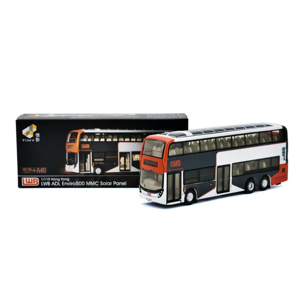 TINY Long Win Bus ADL Enviro500 MMC Solar Panel (A46) Real Solar Bus (Charging via Solar Power & Light), 1:110 Scale