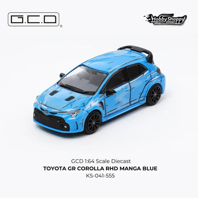 GCD Toyota GR Corolla Manga 2022 Blue 1:64 Scale Diecast Model