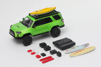 GCD Toyota 4Runner Heavy Modified Version with Accessories Green 1:64 Scale Diecast Model