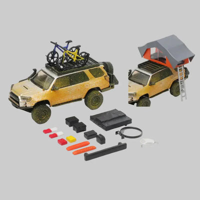 PRE-ORDER GCD Toyota 4Runner Pre-Runner with Accessories Silver 1:64 Scale Diecast Model