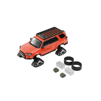 PRE-ORDER GCD Toyota 4Runner Pre-Runner Snow Edition Modified with Accessories Orange 1:64 Scale Diecast Model