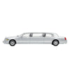 GCD Silver Extended Lincoln Limousine 1:64 Scale Diecast Model